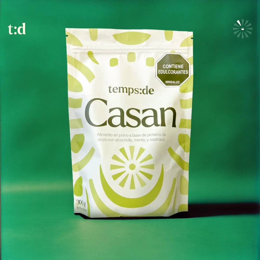Ver Casan: Empaque de Casan sobre fondo verde