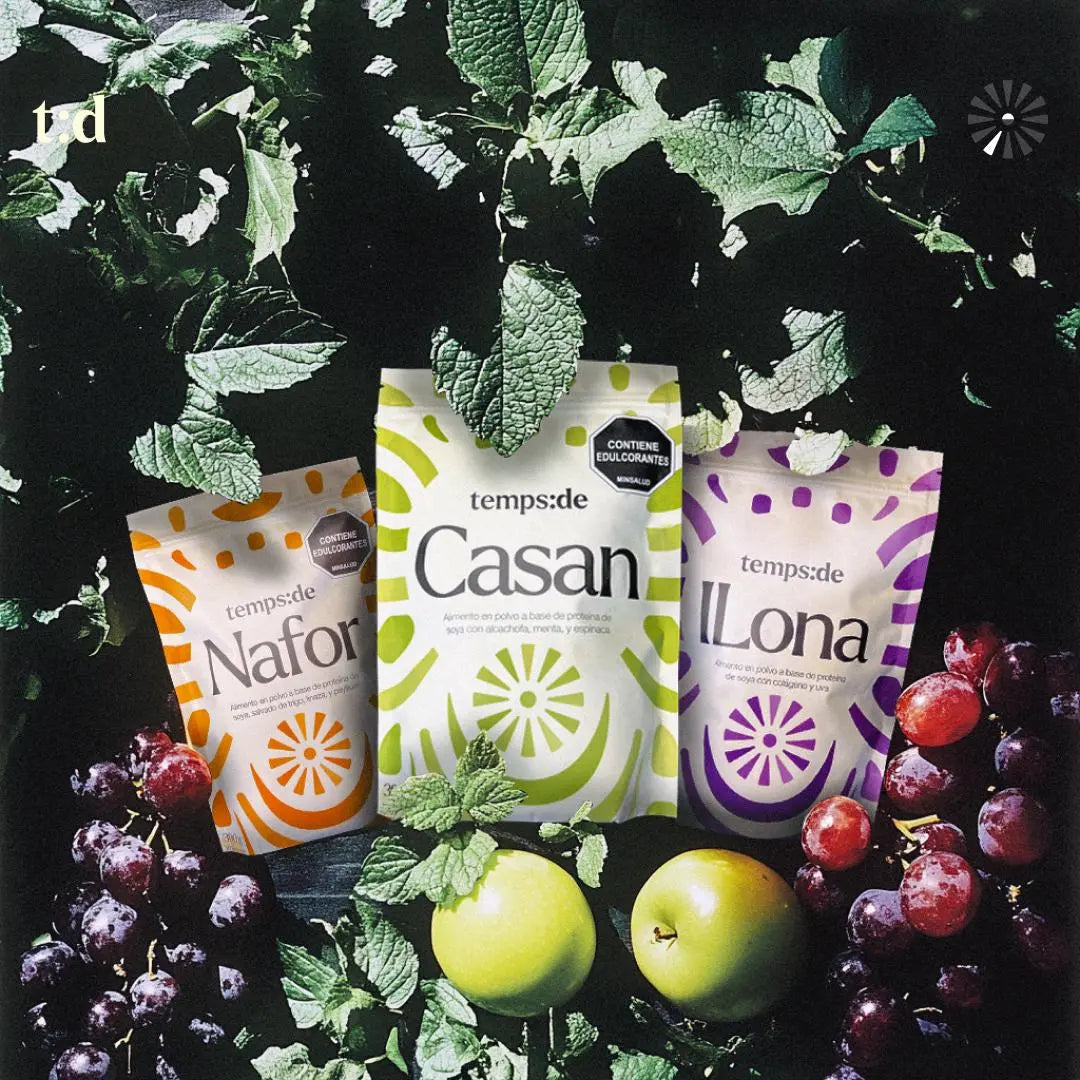 Nafor, Casan e Ilona entre hojas de menta, uvas y manzanas verdes